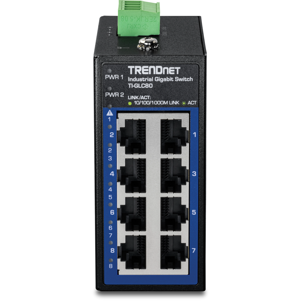 Trendnet TI-GLC80 switch de red No gestionado Gigabit Ethernet Negro