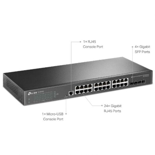 Switch Gestionable TP-Link Omada TL-SG3428 28 Puertos/ RJ-45 10/100/1000/ SFP (2)
