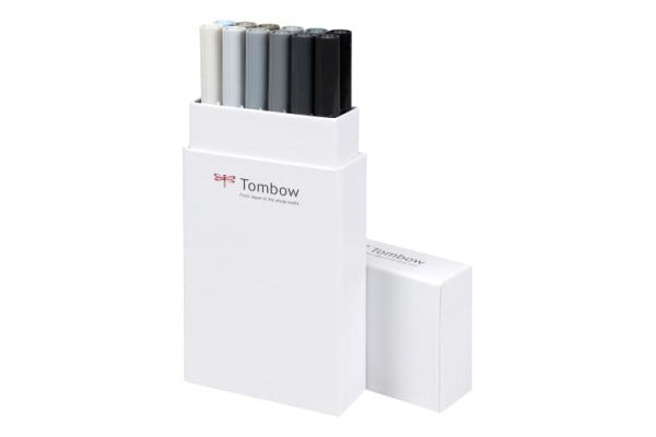 Tombow ABT Dual Brush Pen Set rotulador Gris 12 piezas (2)