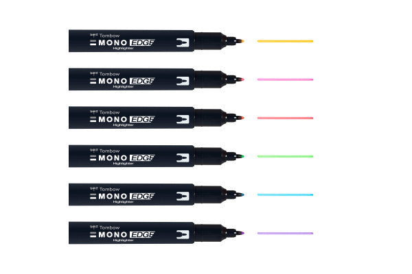 Tombow MONO edge rotulador 6 piezas punta fina/redonda Multicolor (2)
