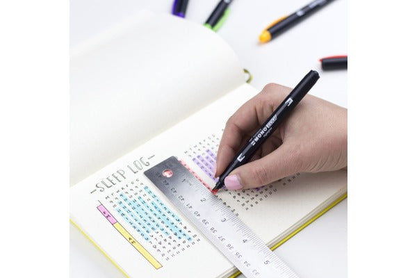 Tombow MONO edge rotulador 6 piezas punta fina/redonda Multicolor (3)