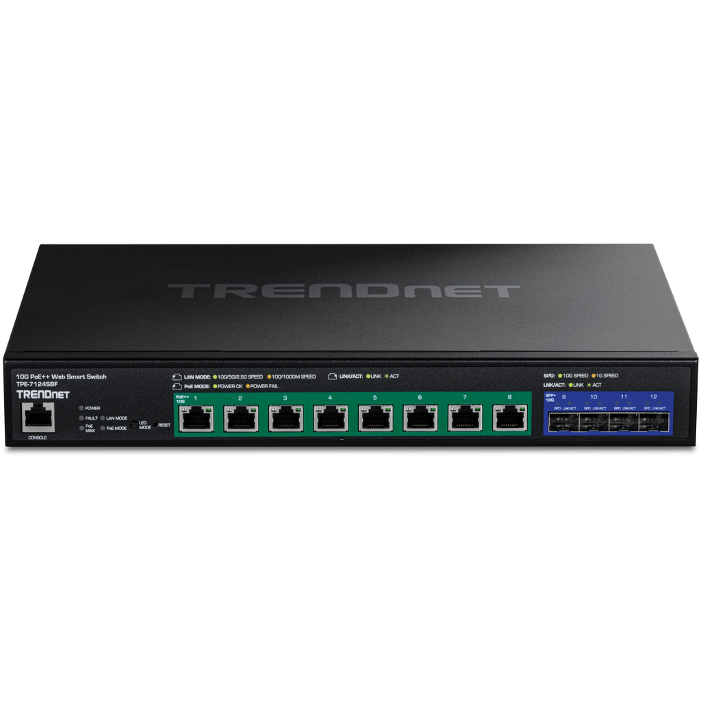 Trendnet TPE-7124SBF switch de red Gestionado 10G Ethernet Alimentación por