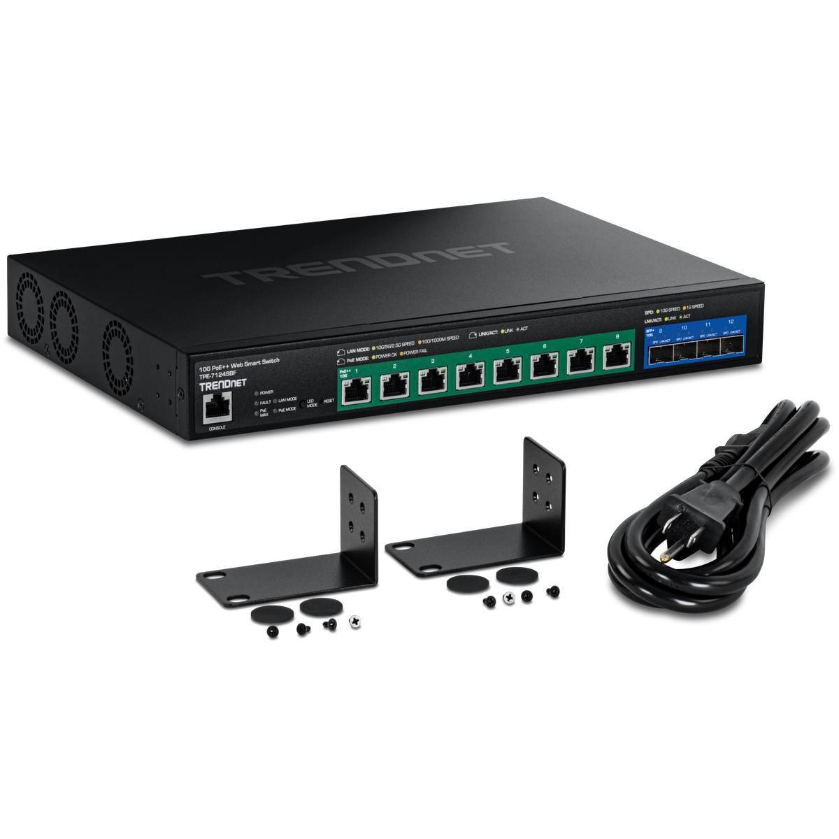 Trendnet TPE-7124SBF switch de red Gestionado 10G Ethernet Alimentación por