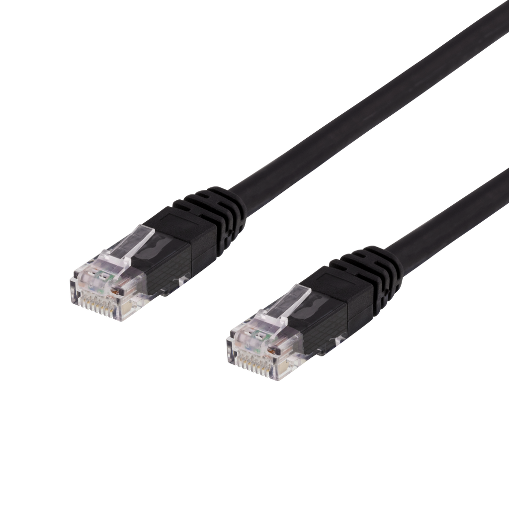 Deltaco TP-62S cable de red Negro 2 m Cat6 U/UTP