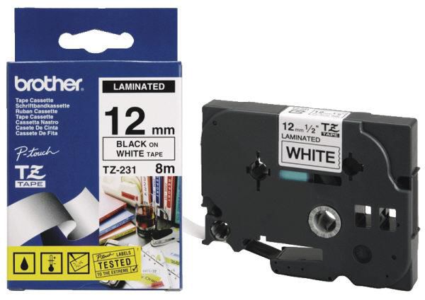 Brother TZE-231 cinta para impresora de etiquetas Negro sobre blanco