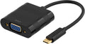 Deltaco USBC-VGA cable adaptador de vídeo 0.1 m USB Tipo C VGA Negro