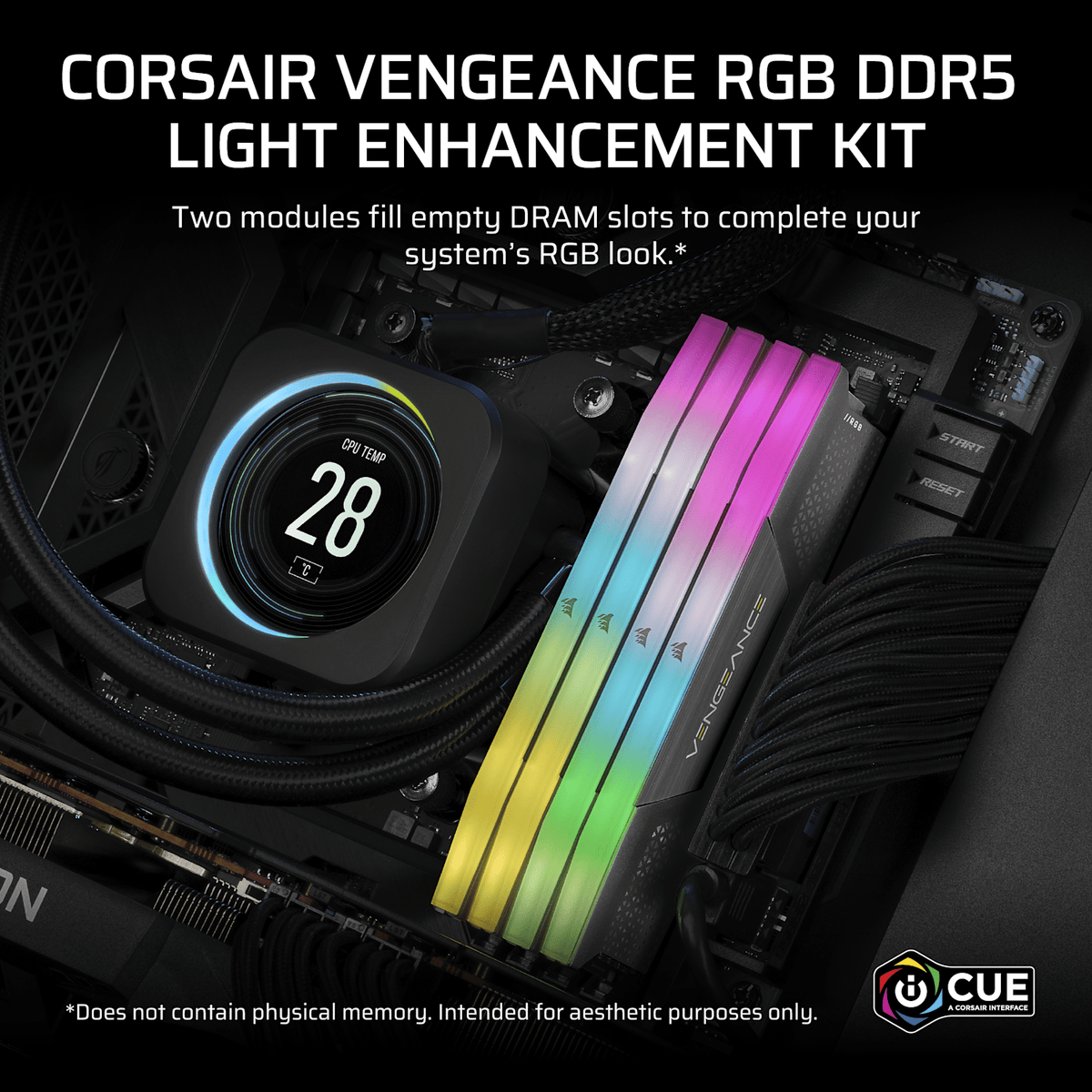 Corsair CMHLEKIT2G-D5 pieza de caja de ordenador Kit de mejora de luz RGB