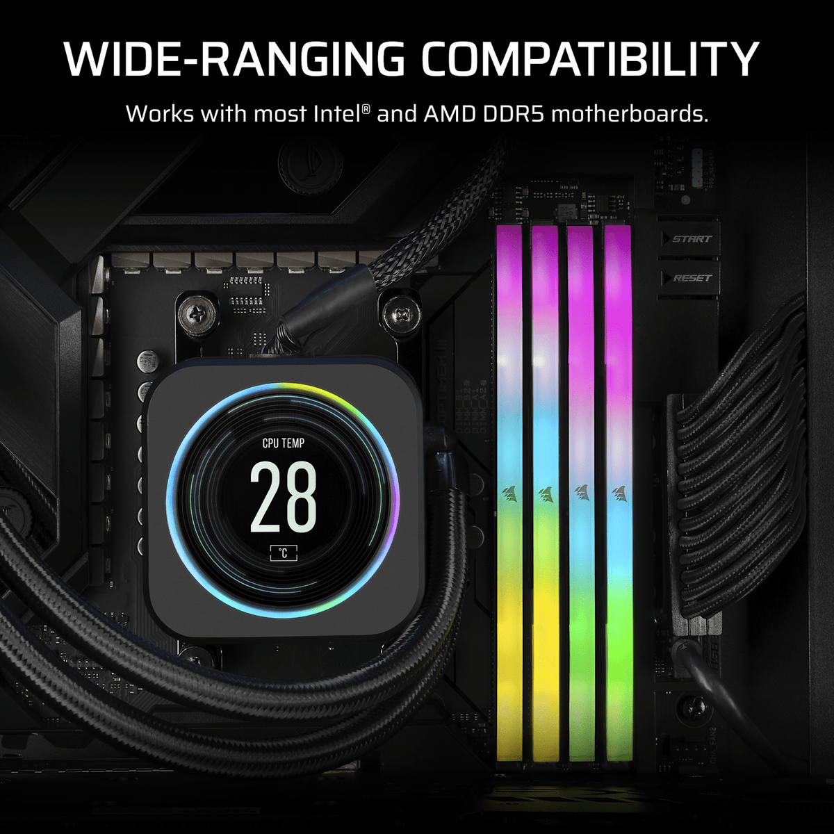Corsair CMHLEKIT2G-D5 pieza de caja de ordenador Kit de mejora de luz RGB