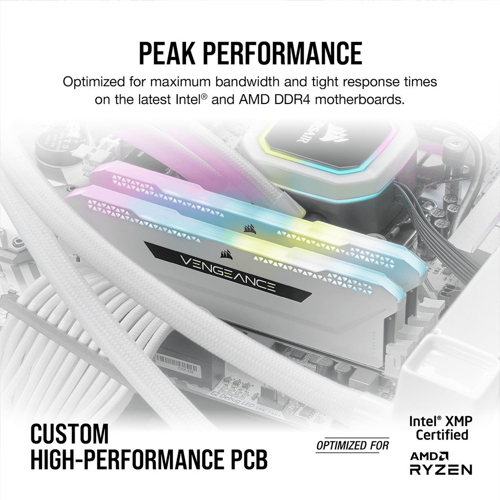 Corsair Vengeance RGB Pro CMH64GX4M4E3200C16W módulo de memoria 64 GB 4 x 16 GB