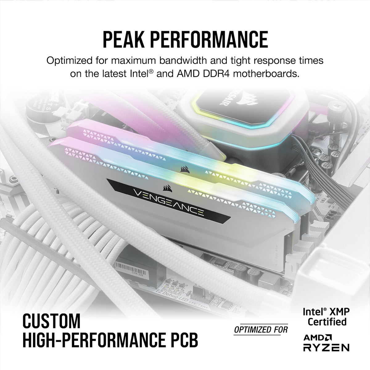Corsair Vengeance RGB Pro CMH64GX4M4E3200C16W módulo de memoria 64 GB 4 x 16 GB