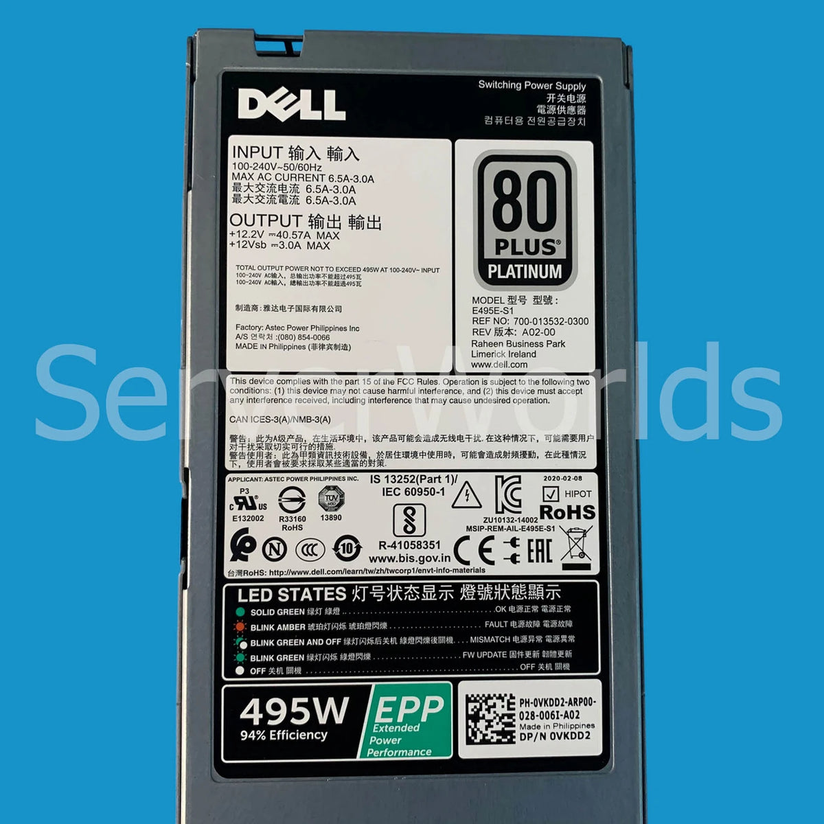 Dell Fuente de alimentación 495W para VKDD2 (2)