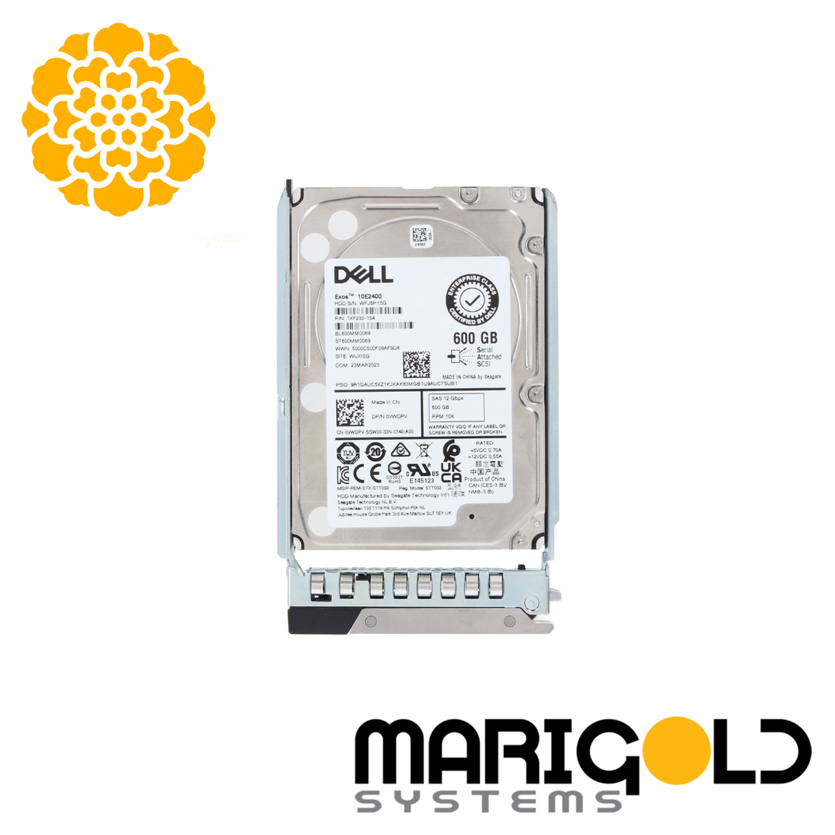 Dell 600GB 10K 2.5 SAS 12G VWDPV-RFB – Reacondicionado (2)