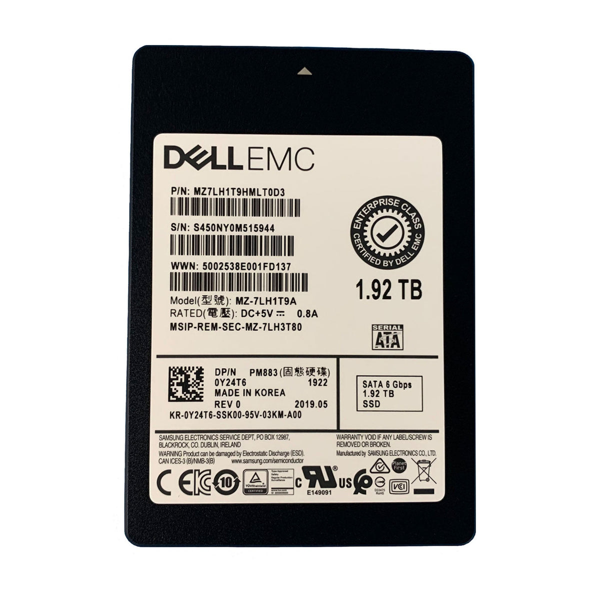 Dell 1.92TB 6G 2.5INCH RI SATA SSD Y24T6-RFB – Reacondicionado (3)