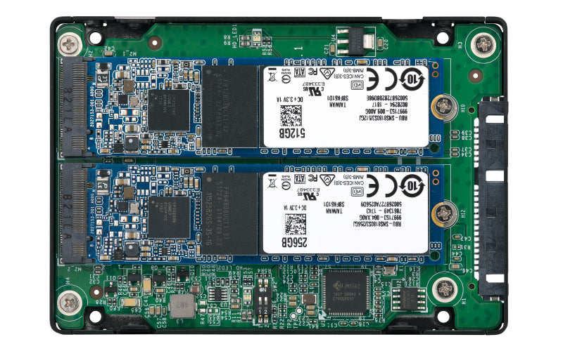 QNAP QDA-A2MAR caja para disco duro externo Caja externa para unidad de estado sólido (SSD) Negro M.2 (3)