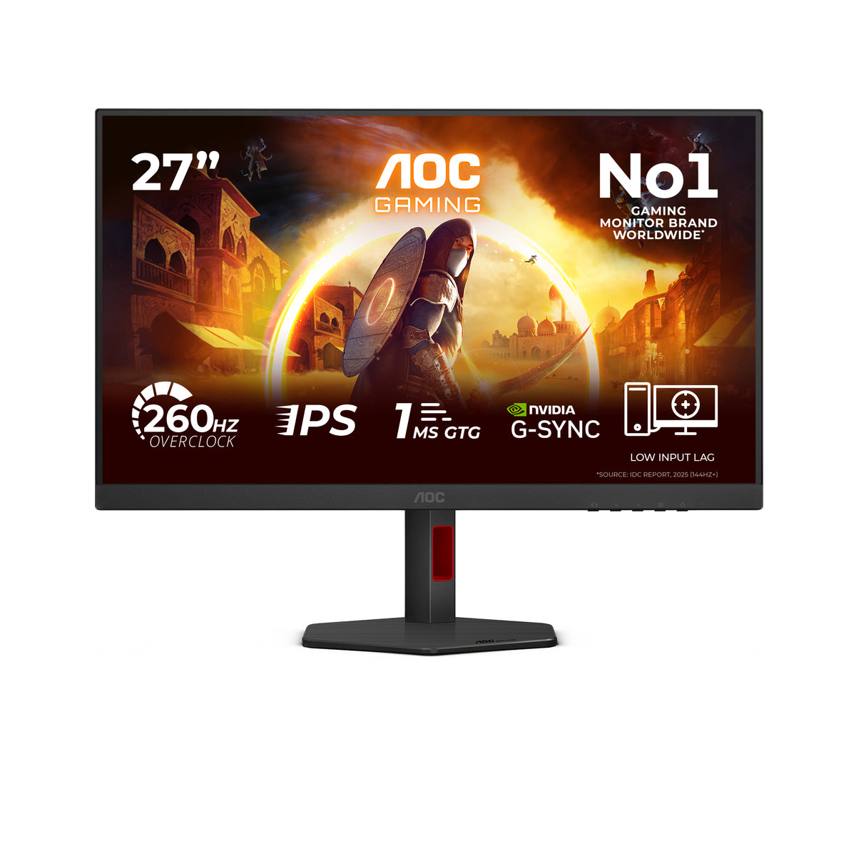 AOC G4 27G4ZR/69 pantalla para PC 68,6 cm (27") 1920 x 1080 Pixeles Negro, Rojo