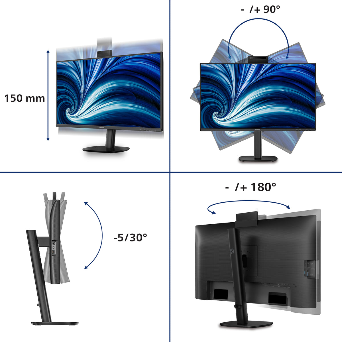 Philips 27B2N3500JH pantalla para PC 68,6 cm (27") 2560 x 1440 Pixeles Quad HD LCD Negro (4)