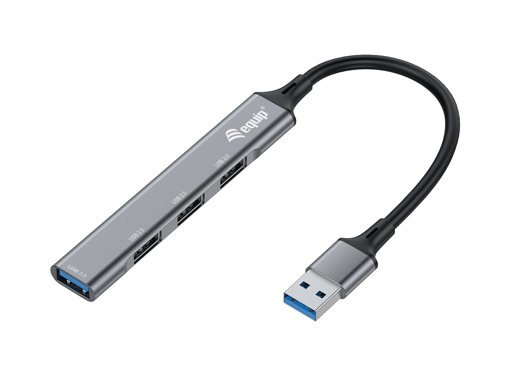 Equip 128960 hub de interfaz USB 3.2 Gen 1 (3.1 Gen 1) Type-A 5000 Mbit/s Negro, Gris