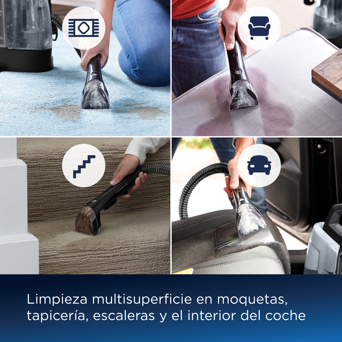 Bissell SpotClean Plus máquina de limpieza de alfombras Húmedo Negro, Transparente (6)