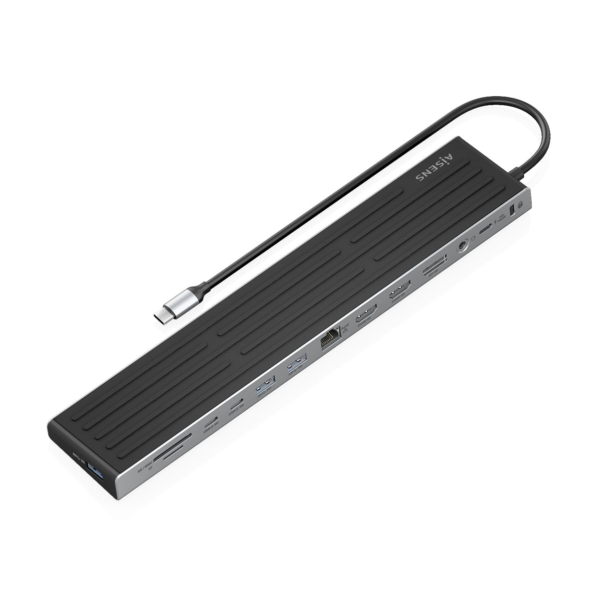 AISENS ASUC-13P042-GR base para portátil y replicador de puertos Alámbrico USB 3.2 Gen 1 (3.1 Gen 1) Type-C Gris (3)