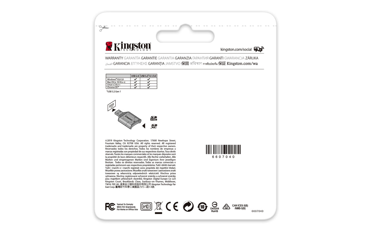 MLP - Kingston MobileLite Plus, Lector de tarjetas (SD, SDHC, sdxc, SDHC UHS-I