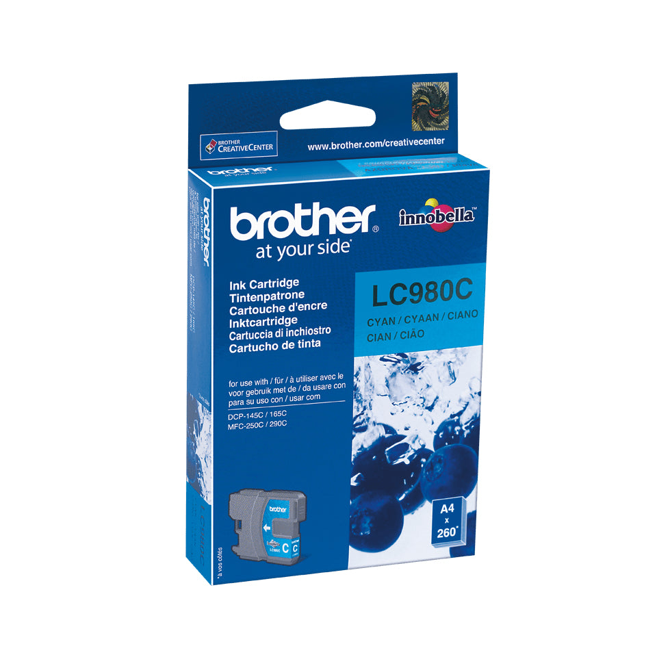 Brother LC980C cartucho de tinta 1 pieza(s) Original Cian (6)