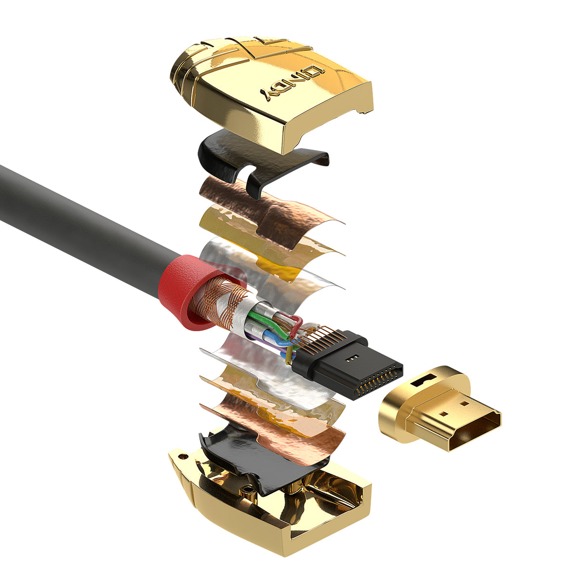 Lindy 37865 cable HDMI 7,5 m HDMI tipo A (Estándar) Oro, Gris (4)