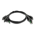 StarTech.com SK2DPMMKVM06-TAA-2U cable para video, teclado y ratón (kvm) Negro