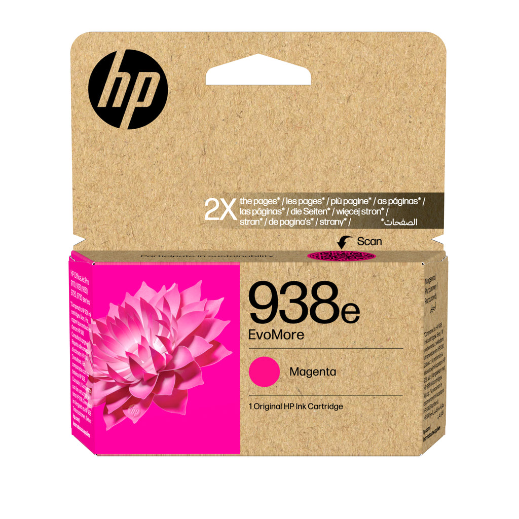 HP 938e EvoMore Magenta Original Ink Cartridge cartucho de tinta 1 pieza(s) Alto rendimiento (XL) (2)