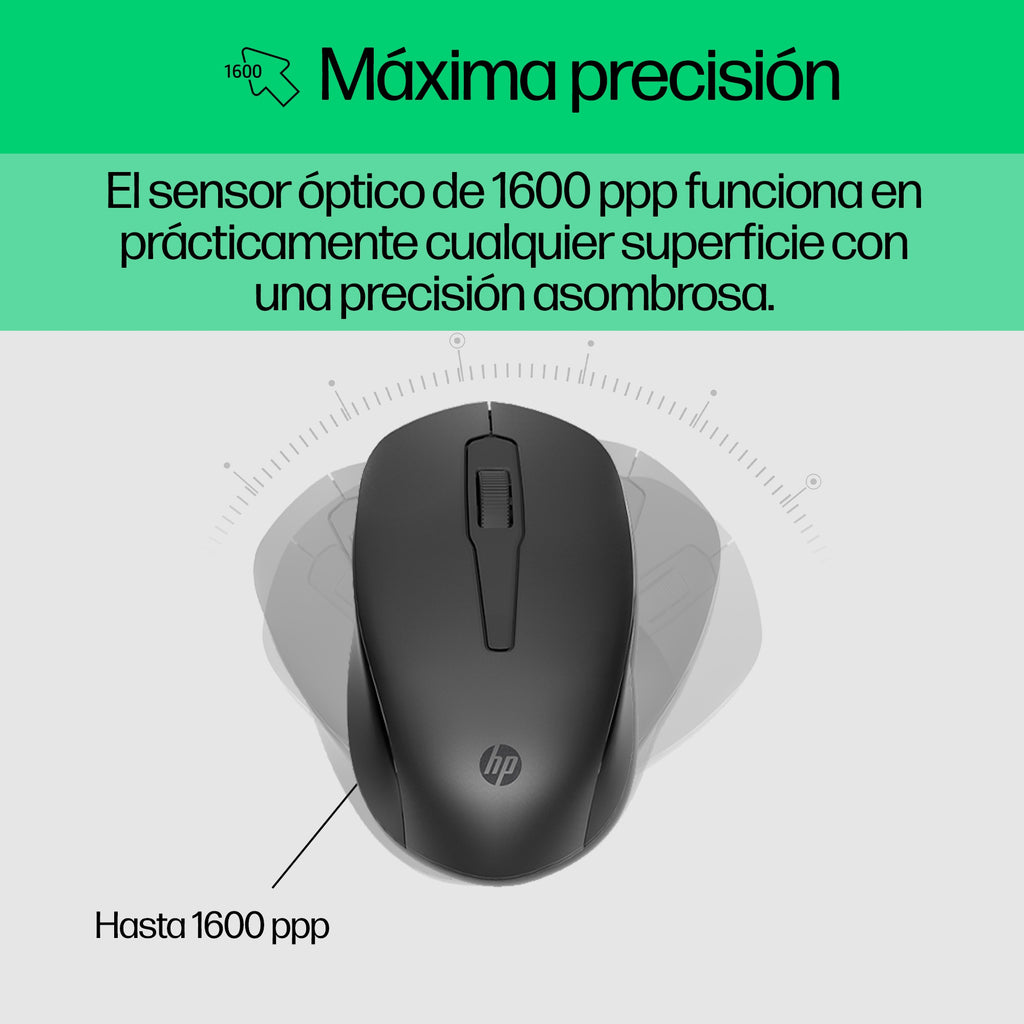 HP 330 Wireless Mouse and Keyboard Combination teclado Ratón incluido Universal RF inalámbrico QWERTY Inglés Negro (9)