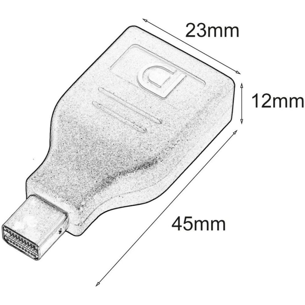 Techly IADAP DP-MDP2 cambiador de género para cable DisplayPort Mini DisplayPort Negro (4)