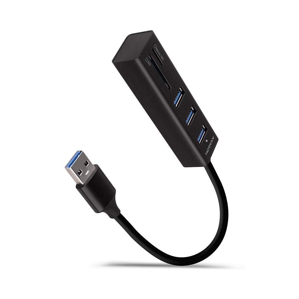 Axagon HMA-CR3A base para portátil y replicador de puertos Alámbrico USB 3.2 Gen 1 (3.1 Gen 1) Type-A Negro