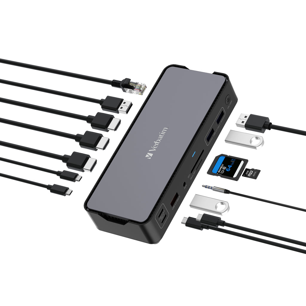 Verbatim CDS-15 Alámbrico USB 3.2 Gen 1 (3.1 Gen 1) Type-C Negro, Gris (6)