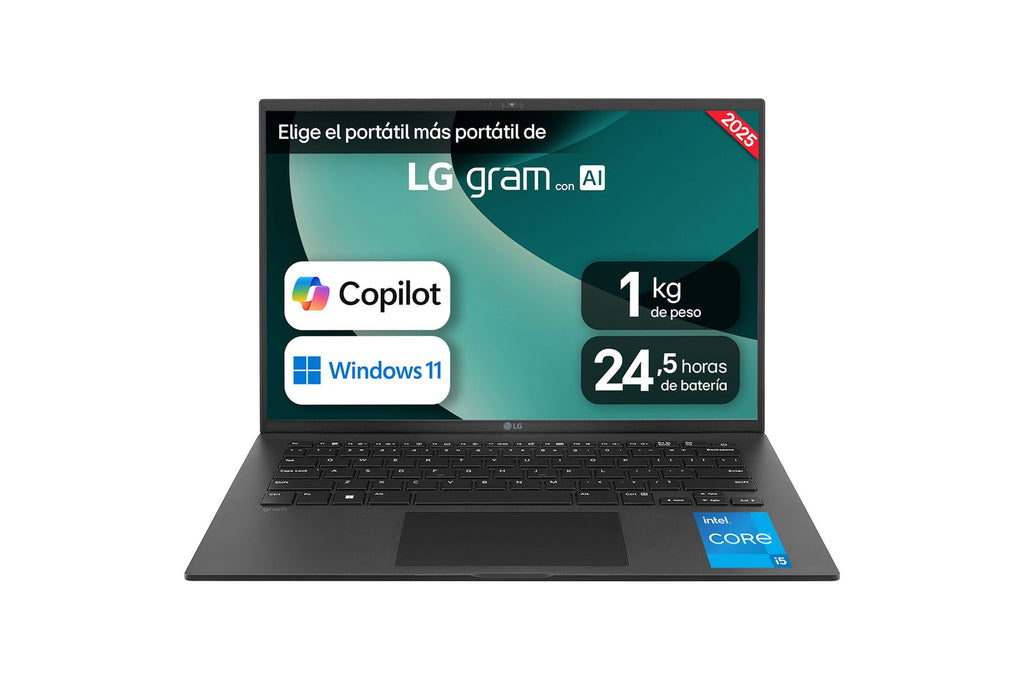 LG Gram 14Z90RU-G.AA55B ordenador portatil Copilot+ PC Intel® Core™ i5 i5-1334U Portátil 35,6 cm (14") WUXGA 16 GB LPDDR5-SDRAM 512 GB SSD Wi-Fi 6 (802.11ax) Windows 11 Home Negro (2)