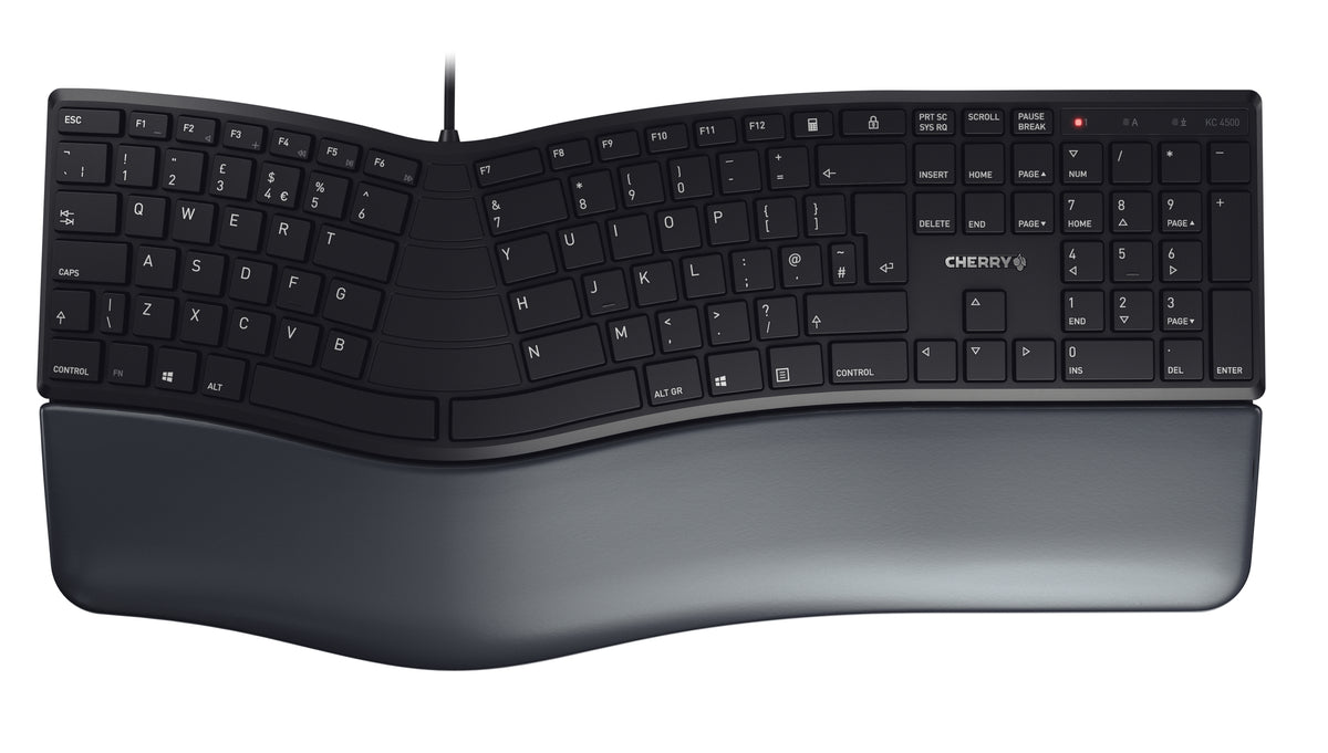 CHERRY KC 4500 ERGO teclado Universal USB QWERTY Inglés del Reino Unido Negro