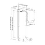 AISENS MPC08-337 soporte de CPU Soporte para instalación de CPU bajo mesa Negro, Plata (9)
