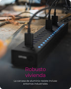 ICY BOX IB-HUB1717-U3 USB 3.2 Gen 1 (3.1 Gen 1) Type-A 5000 Mbit/s Negro (4)