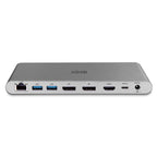 Lindy 43349 base para portátil y replicador de puertos Alámbrico USB 3.2 Gen 1 (3.1 Gen 1) Type-C Plata (3)