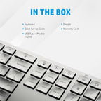HP 970 USB+BT Programmable Wireless keyboard Home Bluetooth Silver (6)