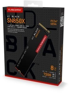 WD_BLACK SN850X NVMe SSD WDBB9G0080BNC - SSD - cifrado - 8 TB - interno
