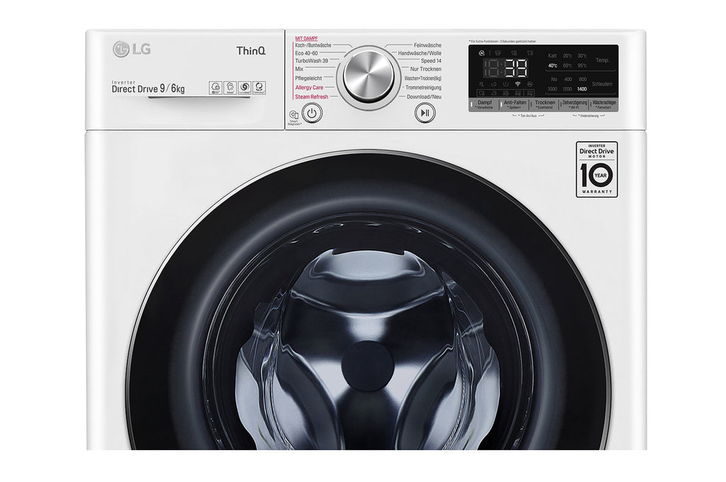 LG V7WD96H1A lavadora-secadora Independiente Carga frontal Blanco