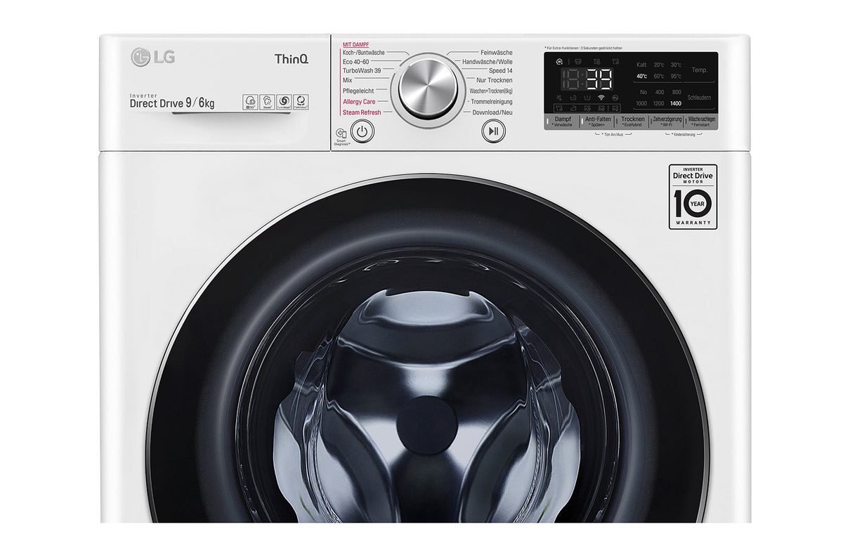 LG V7WD96H1A lavadora-secadora Independiente Carga frontal Blanco