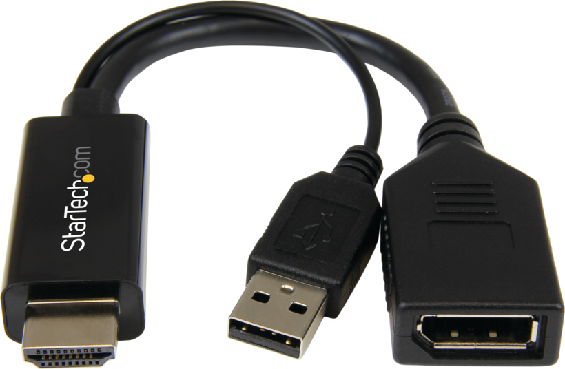 Startech HD2DP - Cable adaptador, HDMI, USB (solo alimentación) macho