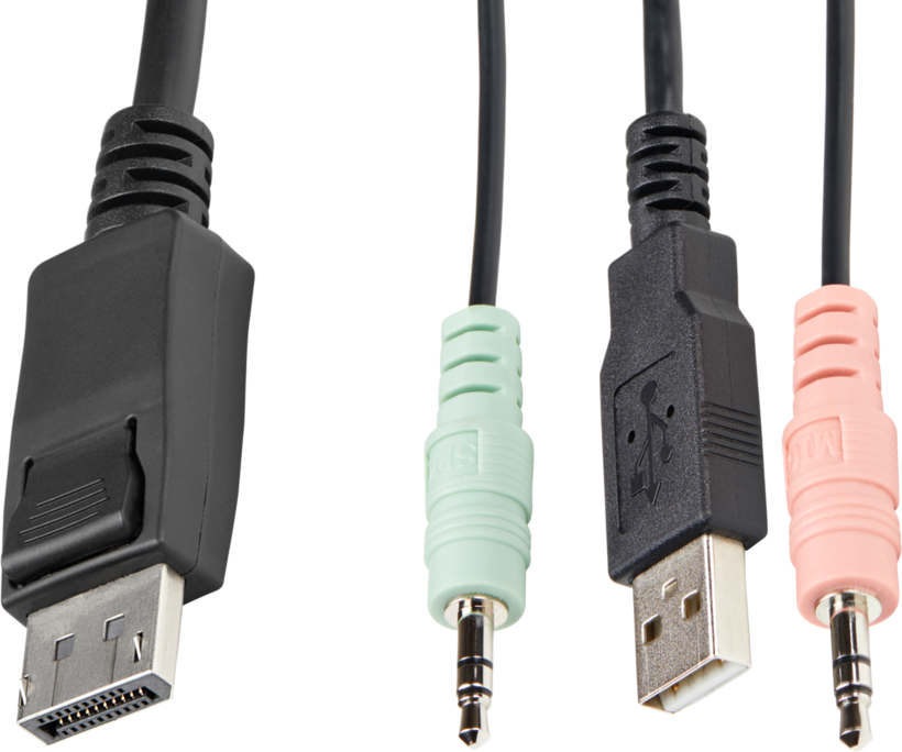 Startech - DP, con Cables de 1,2m Incorporados, Independiente del OS, con Audio (3)