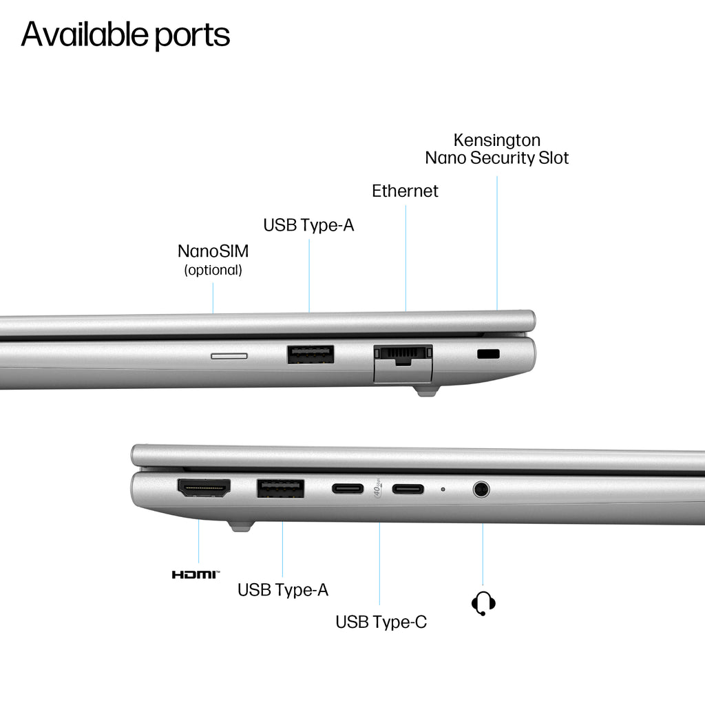 HP EliteBook 6 G1a Next Gen AI PC Copilot+ PC AMD Ryzen™ AI 7 350 Laptop 35.6 cm (14") WUXGA 32 GB DDR5-SDRAM 1 TB SSD Wi-Fi 7 (802.11be) Windows 11 Pro Silver (3)