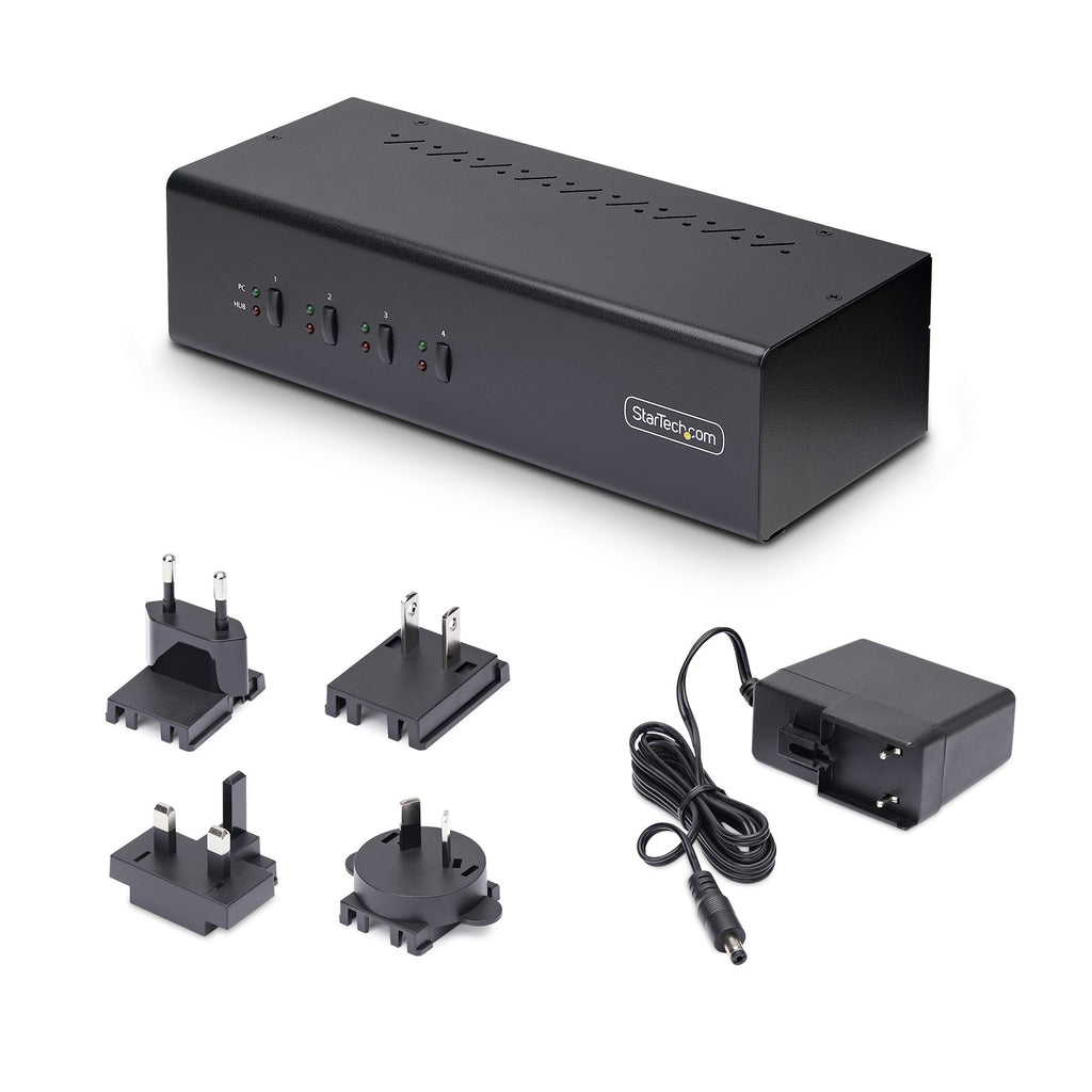 StarTech.com P4DD46A2-KVM-SWITCH interruptor KVM Negro
