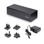 StarTech.com P4DD46A2-KVM-SWITCH interruptor KVM Negro