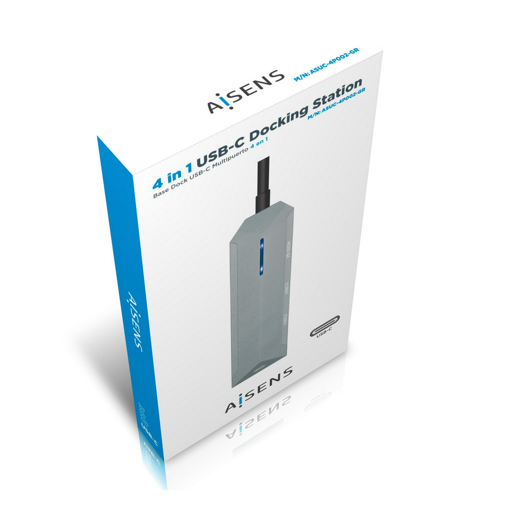 AISENS ASUC-4P002-GR base para portátil y replicador de puertos Alámbrico USB 3.2 Gen 1 (3.1 Gen 1) Type-C (7)