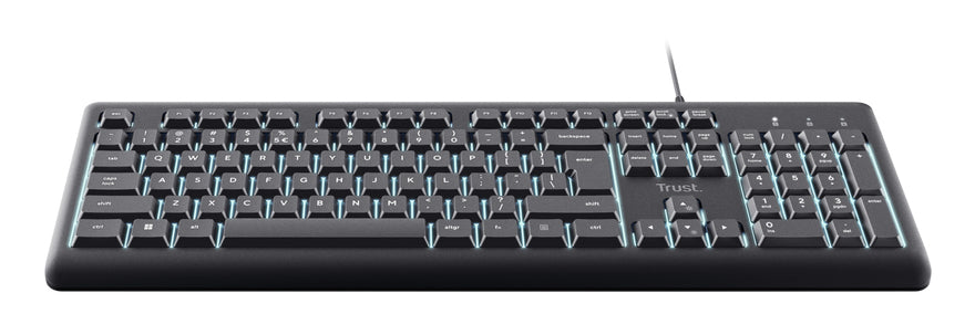 Trust Primo Beleuchtete teclado Hogar / Oficina USB QWERTY Inglés del Reino