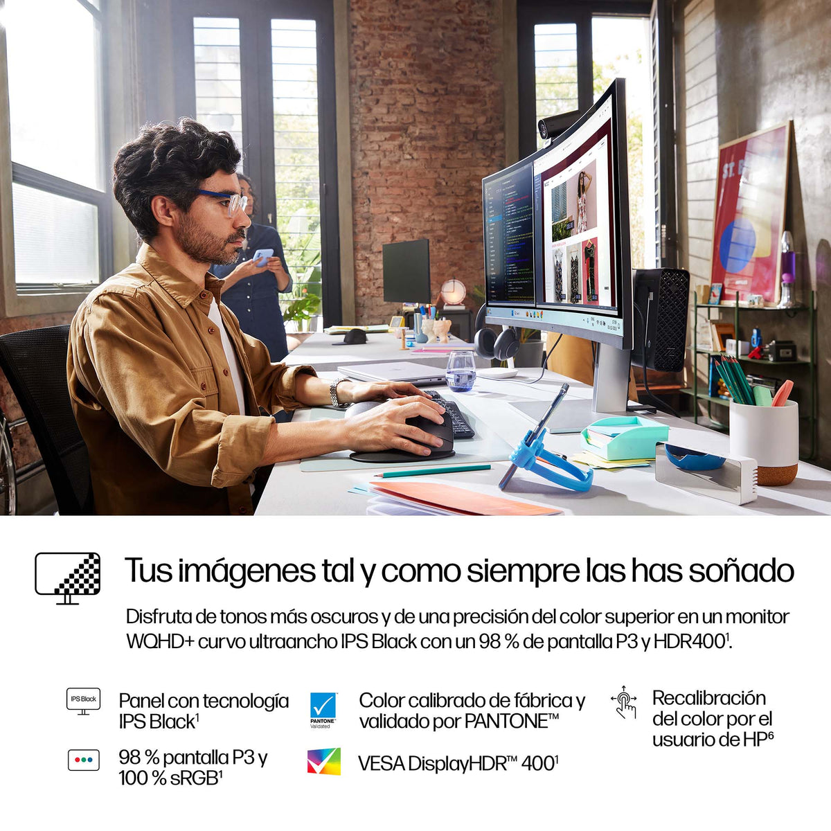 HP Series 7 Pro 738pu pantalla para PC 95,2 cm (37.5") 3840 x 1600 Pixeles Wide Quad HD+ LCD Plata (7)