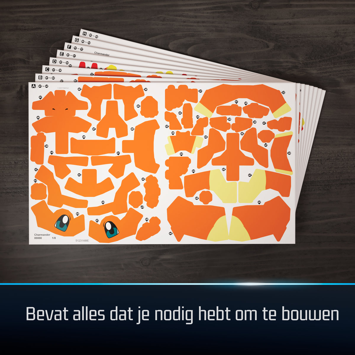 4D Build FDP FAP Pokemon Charmander GML Puzle 3D 241 pieza(s) Dibujos